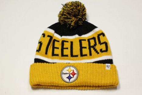 steelers hat pom pom
