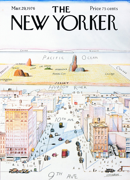 A View of World from 9th Avenue - New Yorker