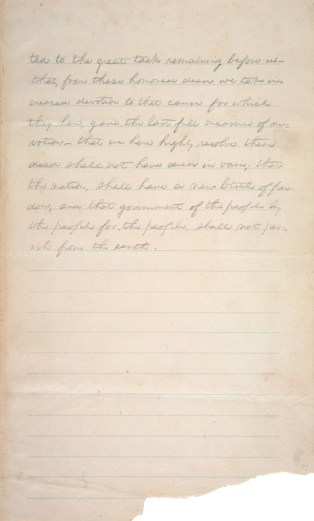 Nicolay copy Gettysburg Address page 2