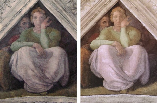 Jesse_spandrel_beforeandafter sistine chapel restoration